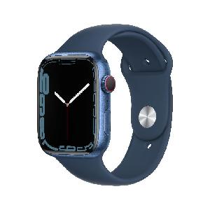 Apple Watch Series 7 GPS+ Cellular 45mm Blue Aluminium Case with Abyss Sport